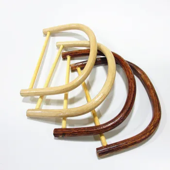

1Pc D Shape Bamboo Handle Handmade Handbag DIY Making Bag Tote Purse Frame Making Bag Hanger