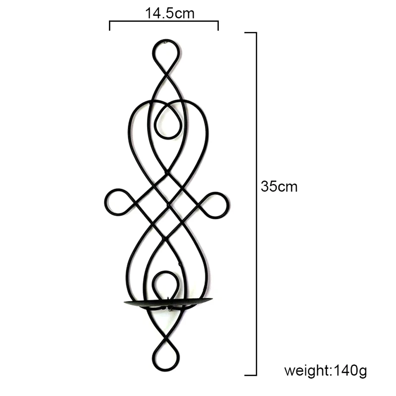 Металлический Железный настенный подсвечник бра подсвечник Свадебная вечеринка Декор QP2