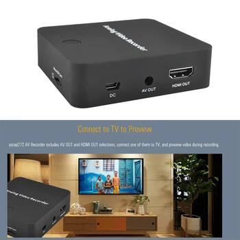 

USB 2.0 Analog Video Recorder AV Capture Video Tapes Transfers to Digital Format VHS To Digital Converter for For Hi8,DVD,VCR
