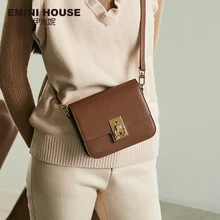 EMINI HOUSE, Сумка с бриллиантовым замком, Сумка с клапаном, спилок, сумка на плечо, роскошные сумки, женские сумки, дизайнерские сумки через плечо для женщин