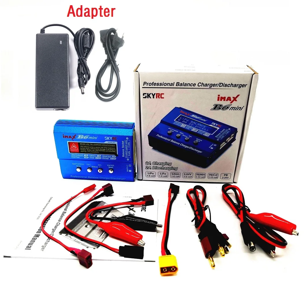 SKYRC iMAX B6 Mini 60w Lipo баланс зарядное устройство Dis + 15V 6A адаптер питания для RC батареи