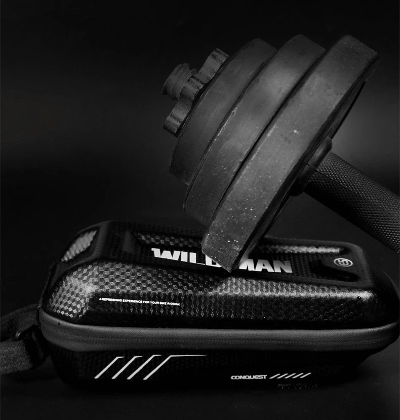 WILD MAN Bicycle Bag Triangle Frame Pannier MTB Road Cycling Top Tube Bag EVA Shell Waterproof for Repair Tools bolsa bicicleta (8)
