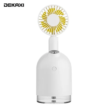

USB Mini Humidifier Fan 7 Colors Light Portable Desktop Conditioner Handheld Fan Air Purifier Cooling Fans For Bedroom Office