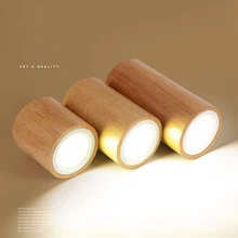 Современный деревянный светодиодный светильник для коридора маленькие круглые деревянные потолочные светильники 220 в квадратные кубовидные деревянные фойе светильники