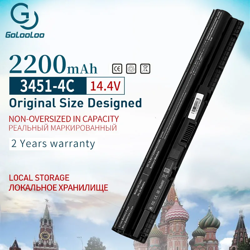 Golooloo 4 ячейки K185W M5Y1K Батарея для DELL Inspiron 3451 3551 3458 5458 3558 5451 5455 5551 5555 5558 5758 GXVJ3