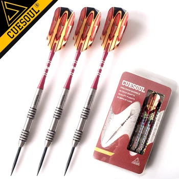 

CUESOUL 90% Tungsten 26g Professional Steel Tip Darts Set 3PCS/set with Hight Quality Dardos Flights