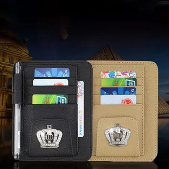 

Crown Car Sun Visor Type Cards Holder Sunglasses Glasses Clip Car Organizer Name Card Storage Pen Holder Case Car Accessories