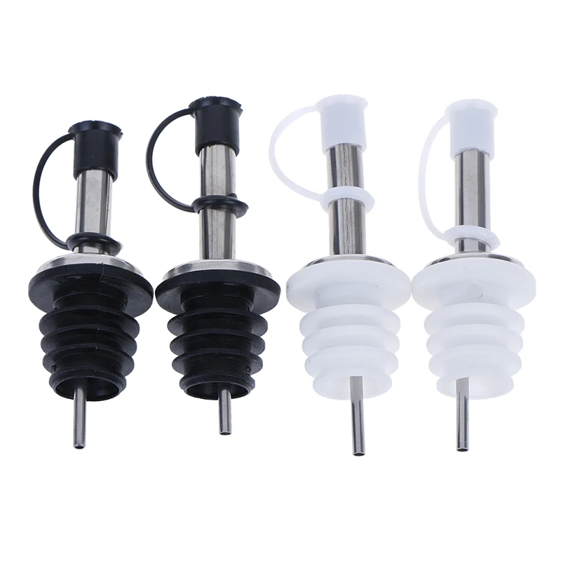 1pc Stainless Steel Oil Bottle Spout Pourer Mouth Stopper Cork Plug