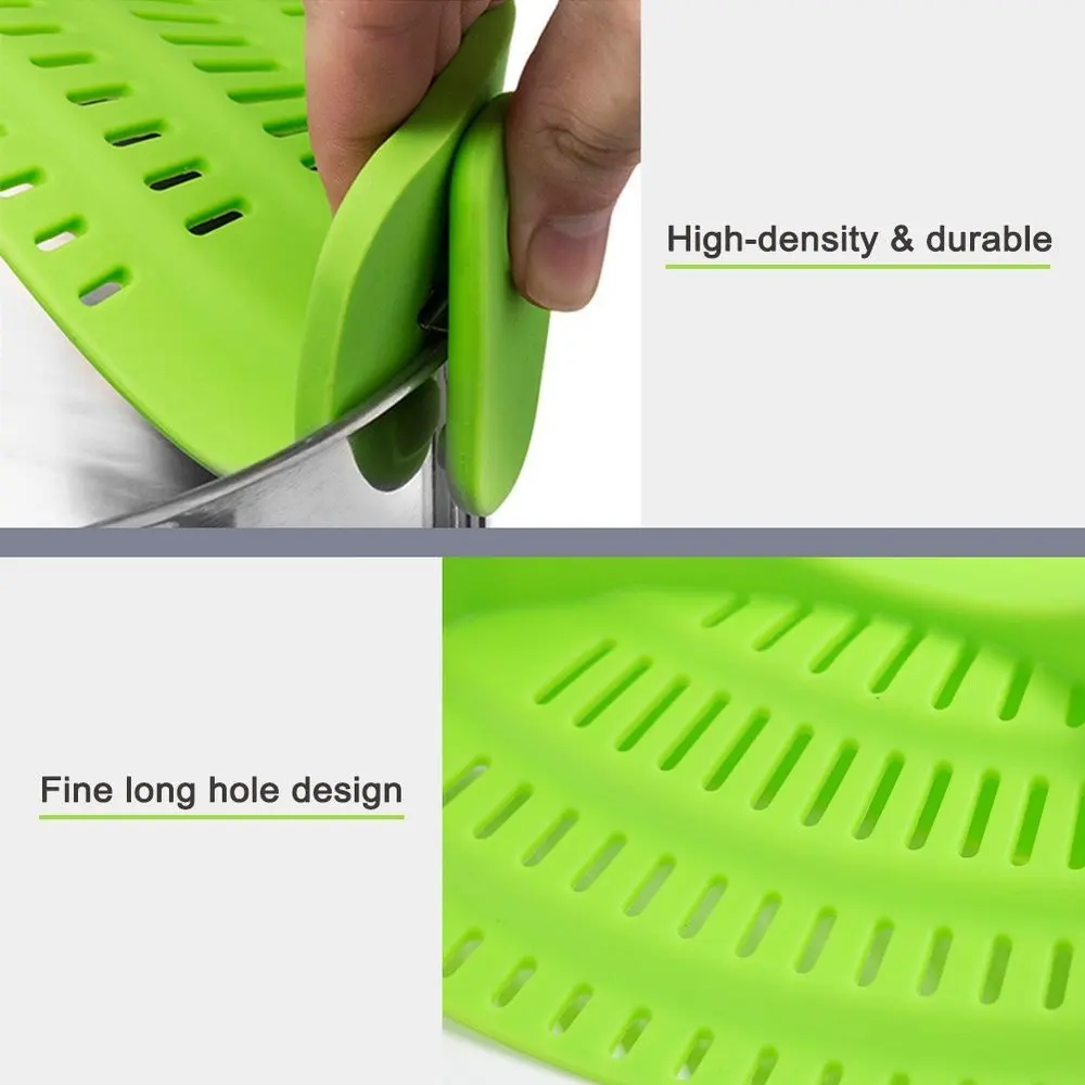 Силиконовый Сетчатый Фильтр с 2 зажимами для спагетти овощей пасты измельчение