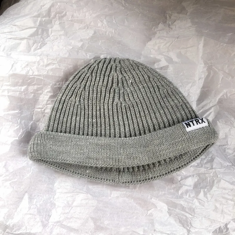 [EAM] женские разноцветные вязаные теплые шляпы для рыбалки, новые круглые купольные темпераментные модные Универсальные весенне-осенние 1D145 - Цвет: gray