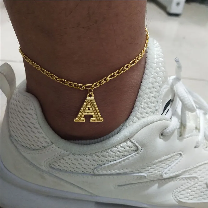 A-Z Initial Letter Anklets For Women Gold Color Alphabet Ankle Bracelet Boho Foot Jewelry Women Leg Chain Anklet A-Z Initial Letter Anklets For Women Gold Color Alphabet Ankle Bracelet Boho Foot Jewelry Women Leg Chain Anklet