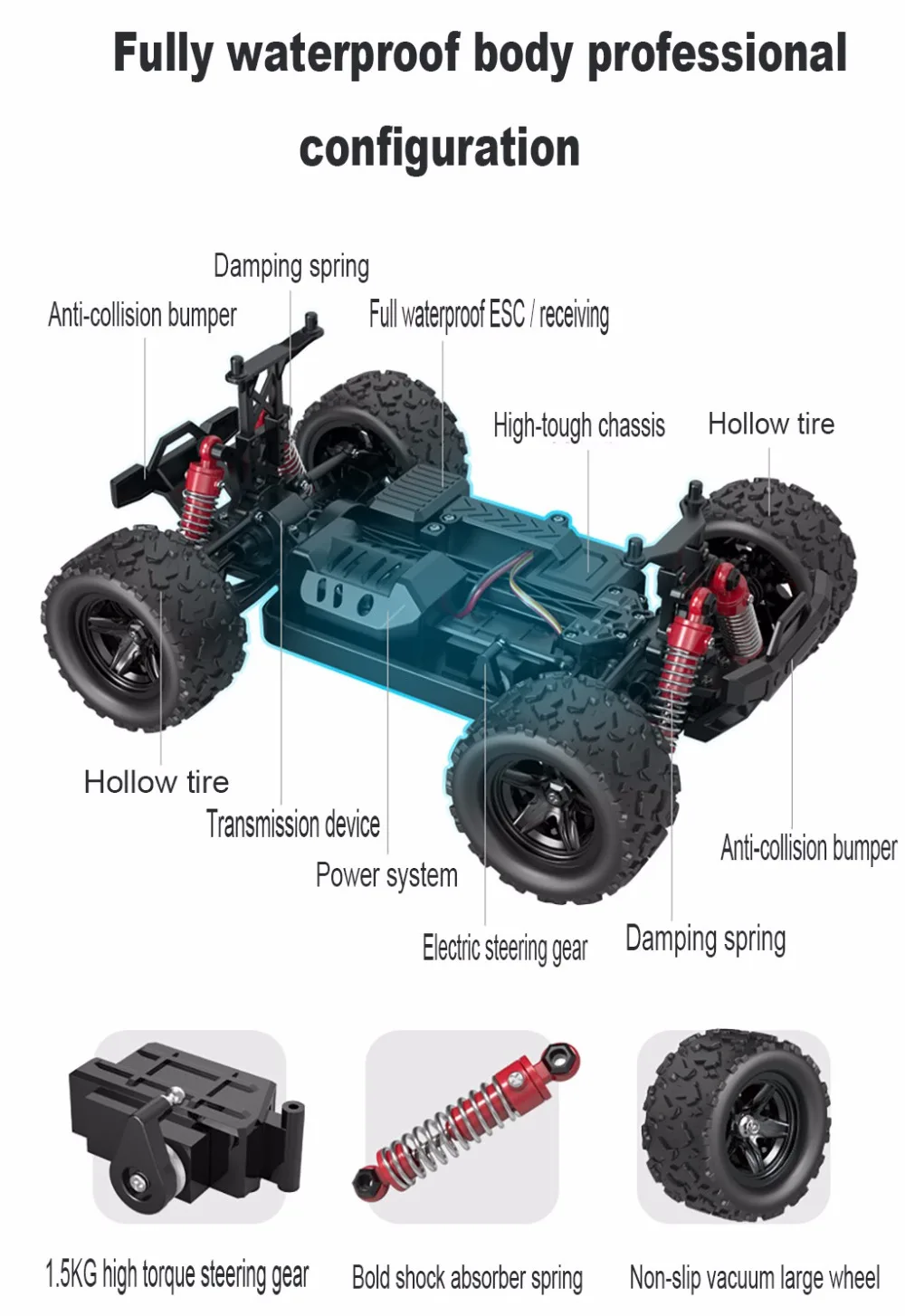 50 км/ч 1/18 Масштаб RC Автомобиль 2,4G 4WD высокая скорость Быстрый дистанционный контроль Большой трек 8,30