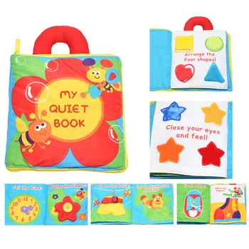 

Multifunctional Early Education Three-dimensional Cloth Book Color Recognition Dressing Learning Toy FJ88