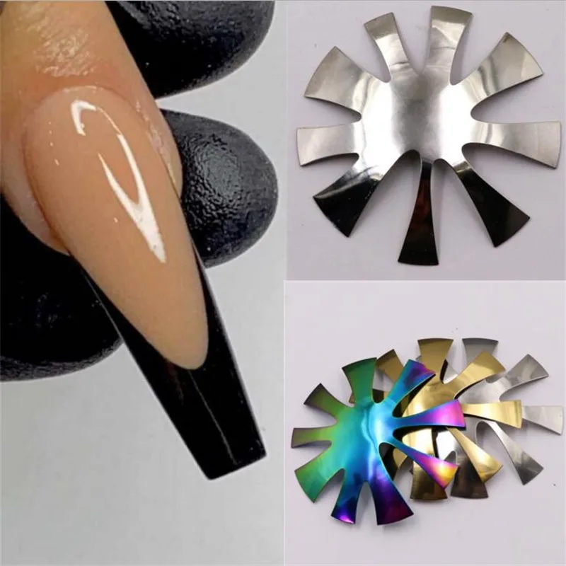 Nail Art Cutter French Tip Cutter Smile Cut V Line Suggerimenti A Forma Di Mandorla Manicure Trimmer Nails Cutter Acrilico French Nail Supplies
