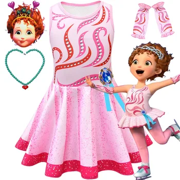 

Nancy Girls Fancy Dress Party Nancy Cosplay Costume fancy Clancy Kids Wedding Birthday Party Princess Dress Mask Wings Set