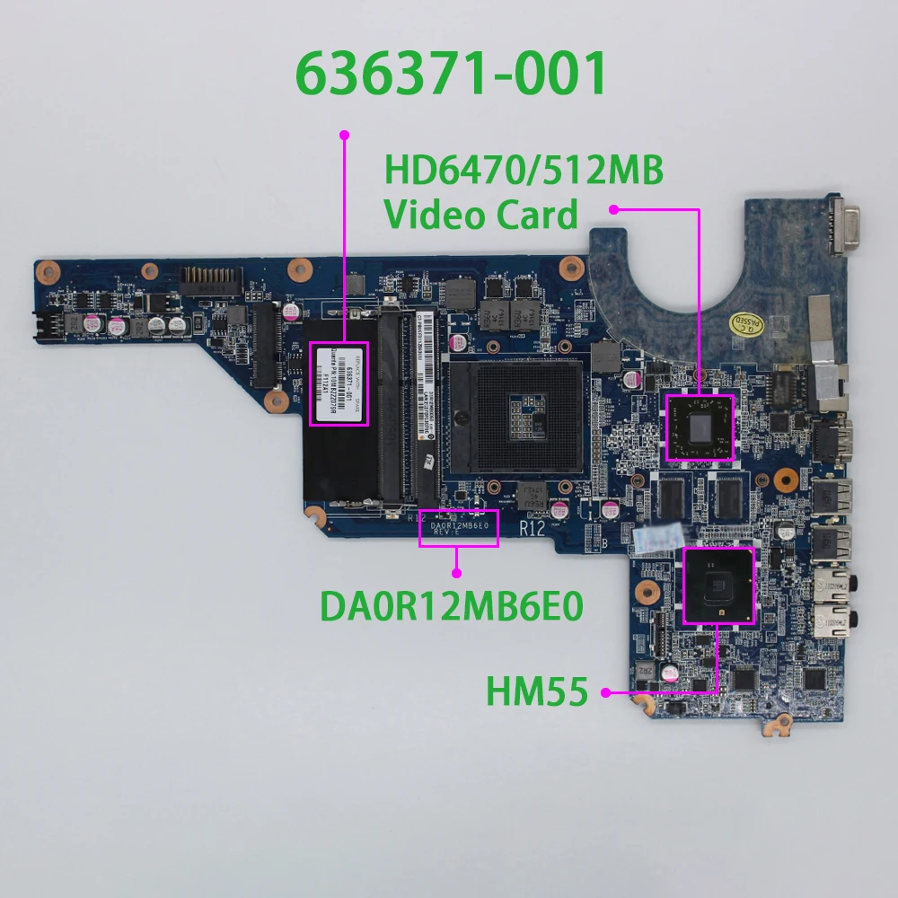 for HP G4 G4T G7T Series 636371-001 DA0R12MB6E0