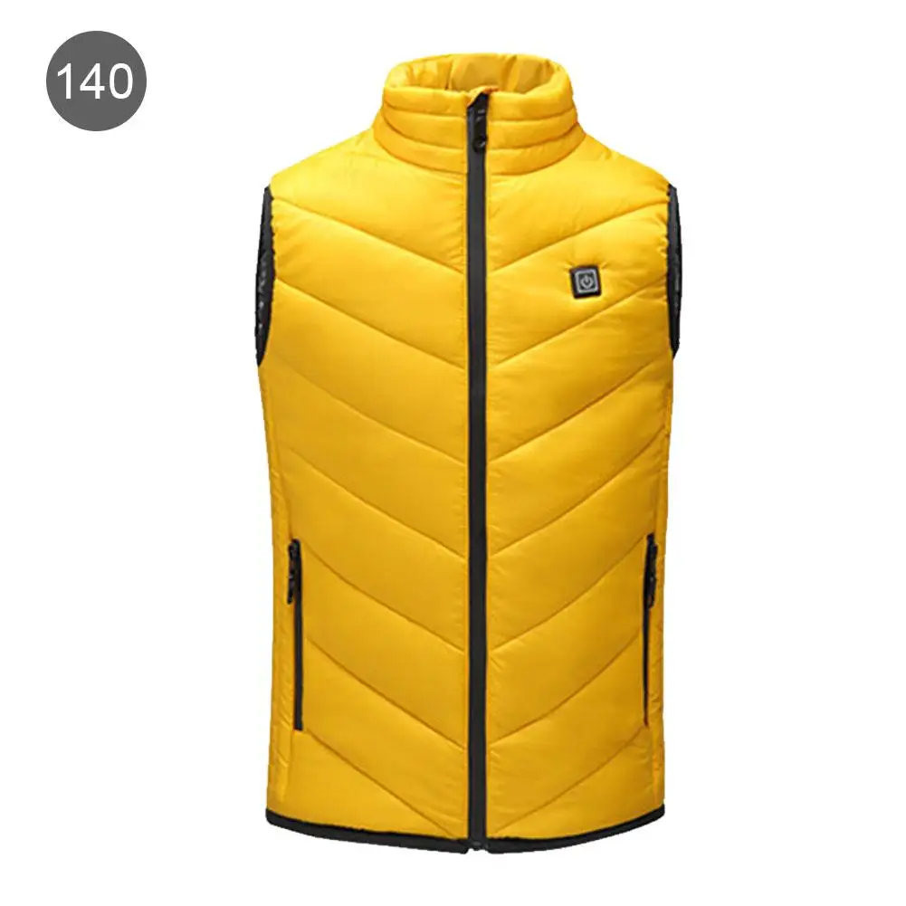 Открытый USB инфракрасный тепловой жилет зимний жилет с электроподогревом тепловой жилет Кемпинг Туризм теплая куртка для детей - Цвет: Yellow 140