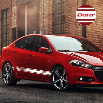 

2pcs Auto Body Side Sticker For Dodge DART Tuning Car Stickers Sports Racing Stripe Graphic Door Vinyl Decal