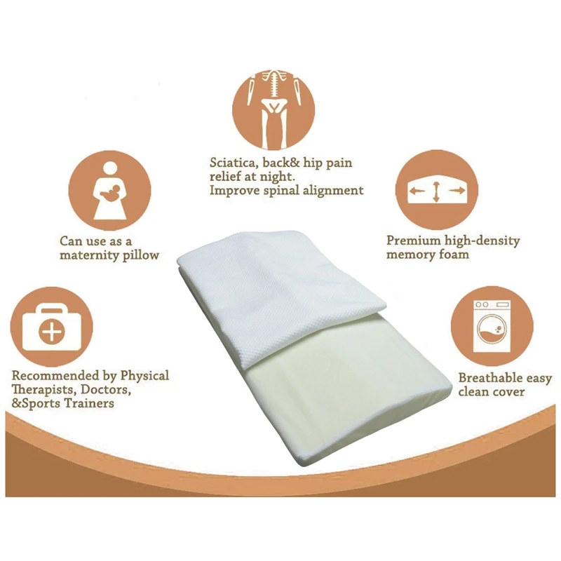 Медленное восстановление спины пены памяти хлопок поясничная Подушка для беременных женщин кровать подушка для снятия боли в нервах суставах подушка