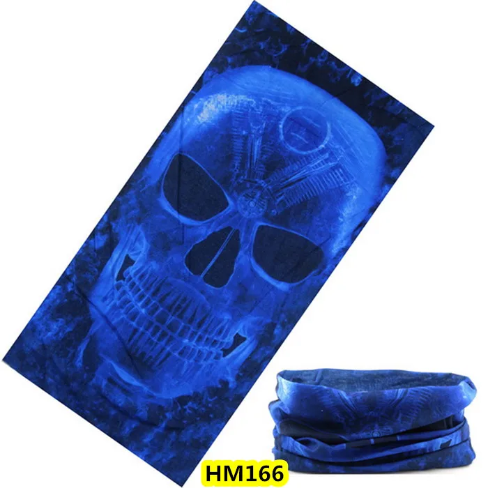 HM166 Scarf Волшебный дизайнерский шарф с черепом, различные маски на половину лица, повязка на голову для Хэллоуина, бандана, головной убор для велосипеда, головной шарф для сноуборда, головной платок - Цвет: HM166 Scarf