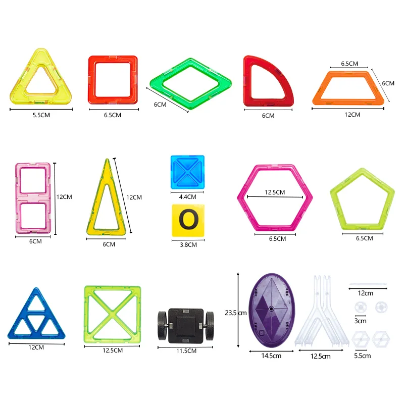 

1PCS BD brand big size magnetic building blocks parts magical designer magnetic building blocks 3D DIY plastic toys