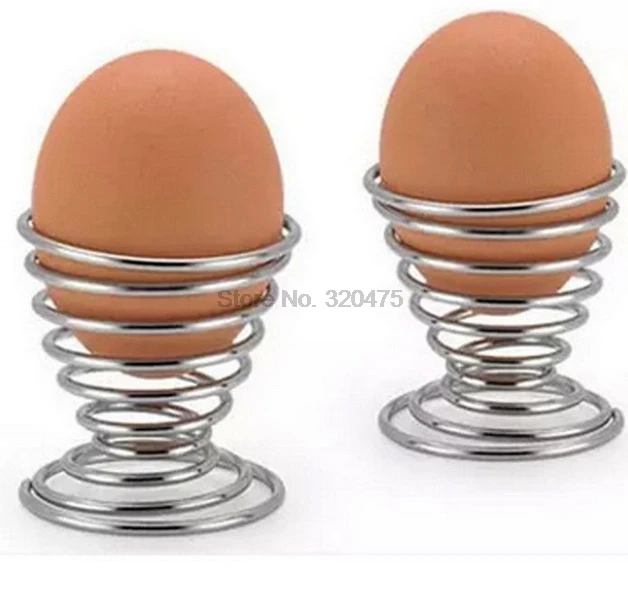 DHL 200pcs Durable Kitchen Breakfast Boiled Metal Egg Cup Holder Tools |