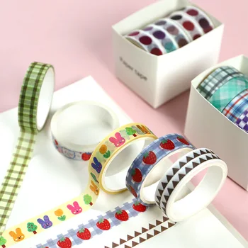 

5pcs/1lot Decorative Adhesive Tapes Fresh foundation Decorative Scrapbooking DIY Paper Japanese Stickers 3M