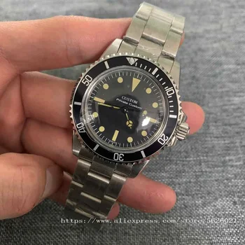 

1960 Retro Antique Watches Mens' 40mm Stainless Steel Sapphire Crystal Luminous Clock AAA Automatic Mechanical Watch men