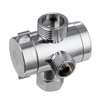 

T-adapter Tap Connector 3-Way for Valve Head Chrome Arm Mount Faucet