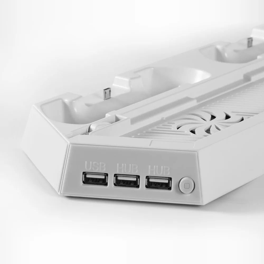 Вертикальная подставка с охлаждающим вентилятором зарядная станция консоль Dualshock 2 контроллера с двойным зарядным портом usb-хаб для PS4