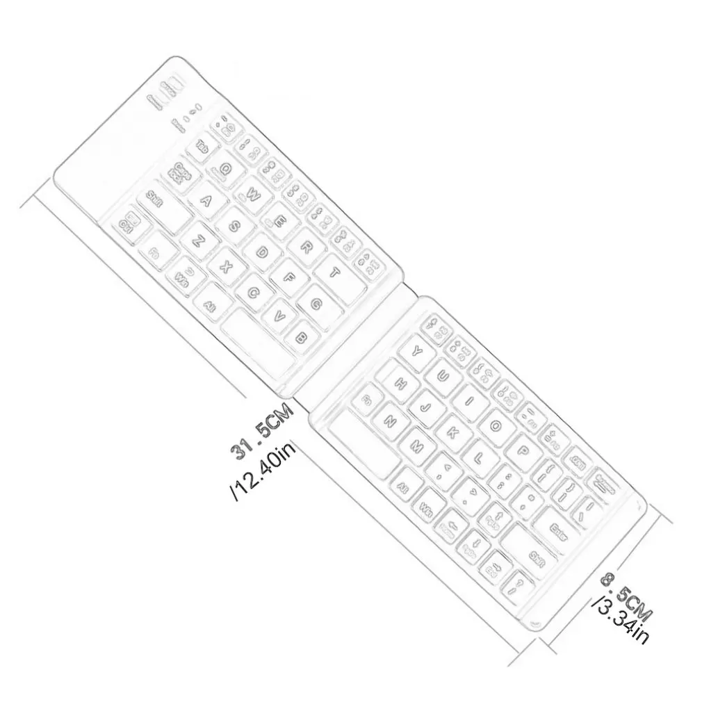 Foldable Mini Keyboard For Mobile Phone Tablet Pad Laptop Smart TV White Black Portable Keypad Windows Android IOS