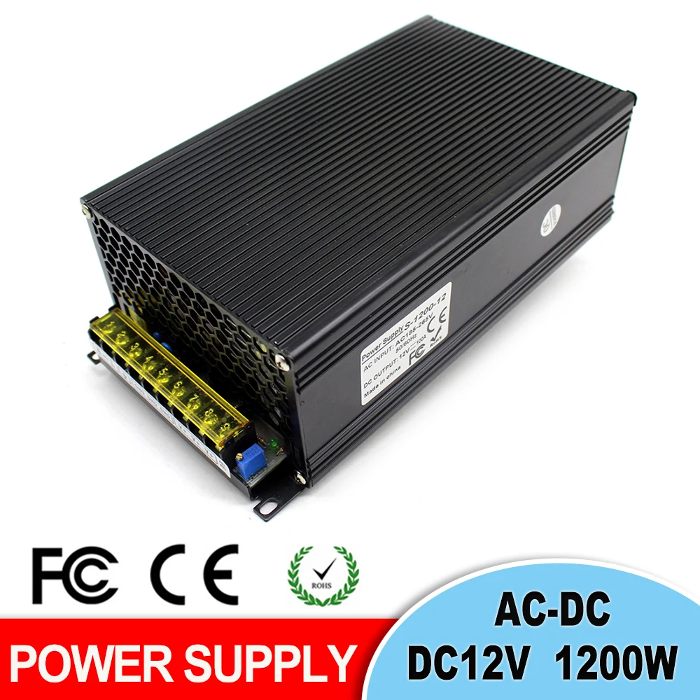 DC Power Supply 12V 15V 18V 24V 27V 28V 30V 32V 36V 42V 48V 120W 200W 360W 500W 600W 800W 1000W 1200W 1500W AC DC12V DC24V SMPS |