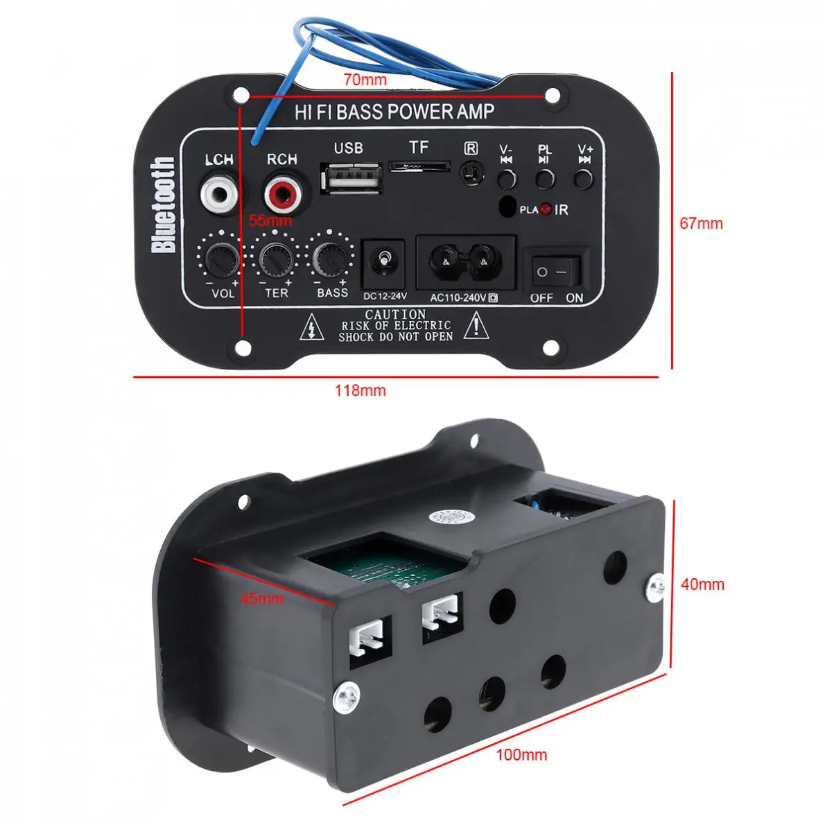 5 дюймов 25 Вт Hi-Fi Bluetooth автомобильный аудио усилитель мощности fm-радио плеер Поддержка/SD/USB/DVD/MP3 вход для автомобиля мотоцикла дома