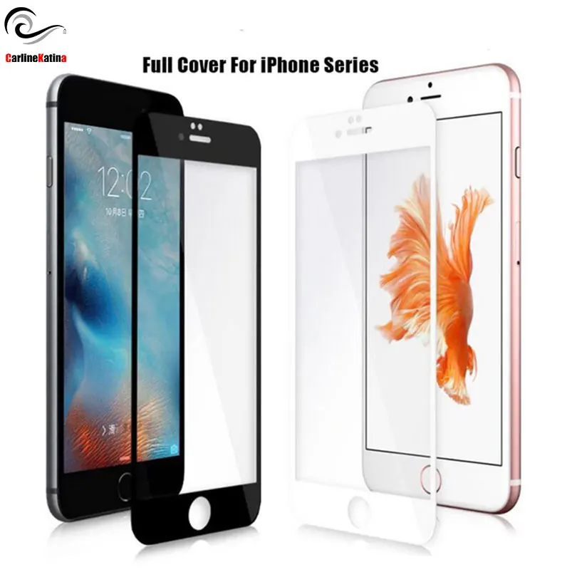 Закаленное стекло 9H с полным покрытием для iphone 11 Pro Xs Max XR 6 6s 7 7s plus 10X8 4 4s 5 5s 5c