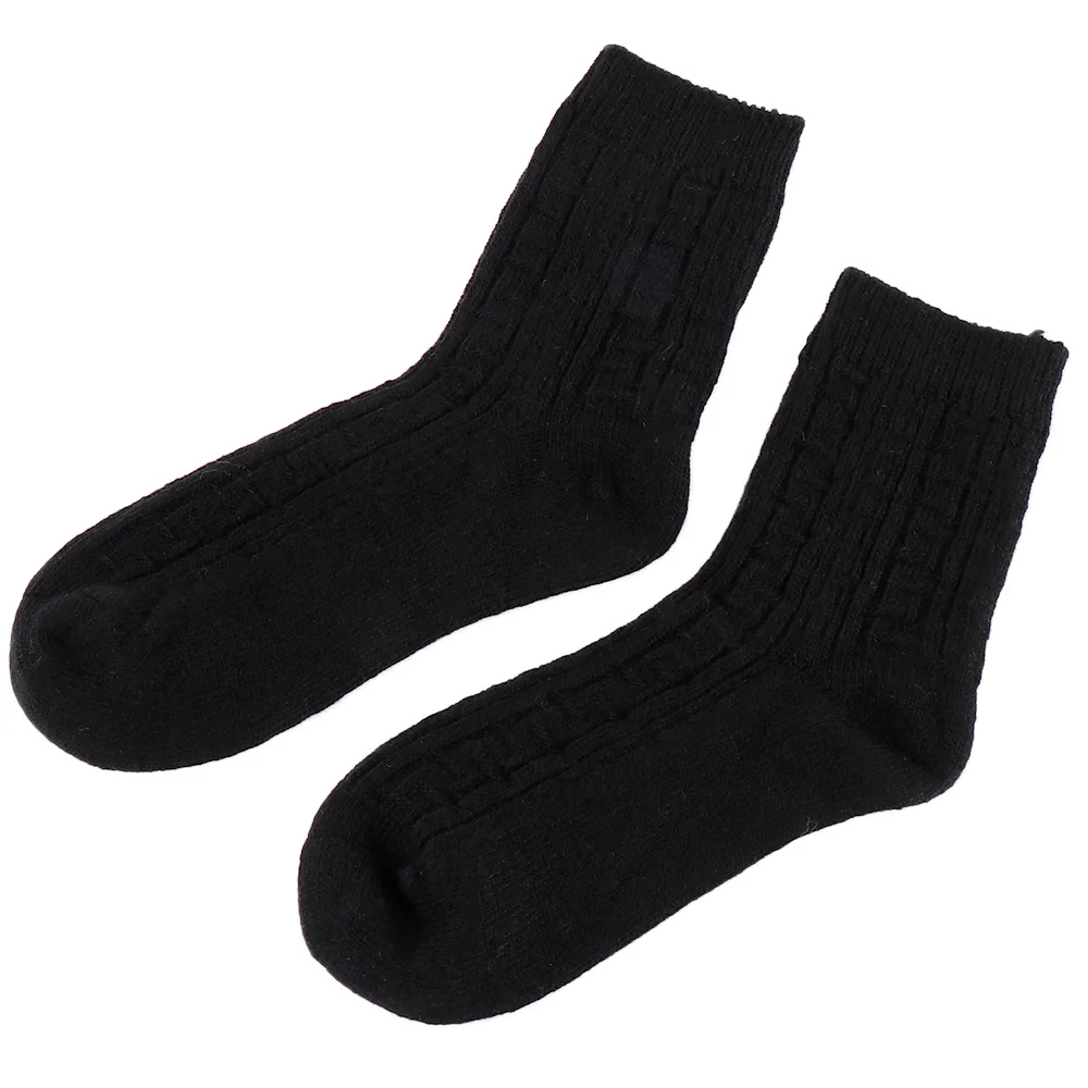 1 Pair Woolen Warm Thick Autumn Stockings Men Wool Socks Double Needle Sock Winter Socks High Quality New