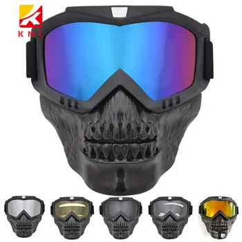 

Hot Sales Modular Mask Detachable Goggles And Mouth Filter Perfect for Open Face Motorcycle Half Helmet or Vintage Helmets