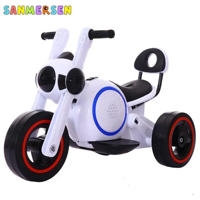 Children's Electric Tricycle Motorcycle With Cool Light Charging Motorcar Baby Three Wheels Ride On Cars For Kids 2-6 Years Old 1