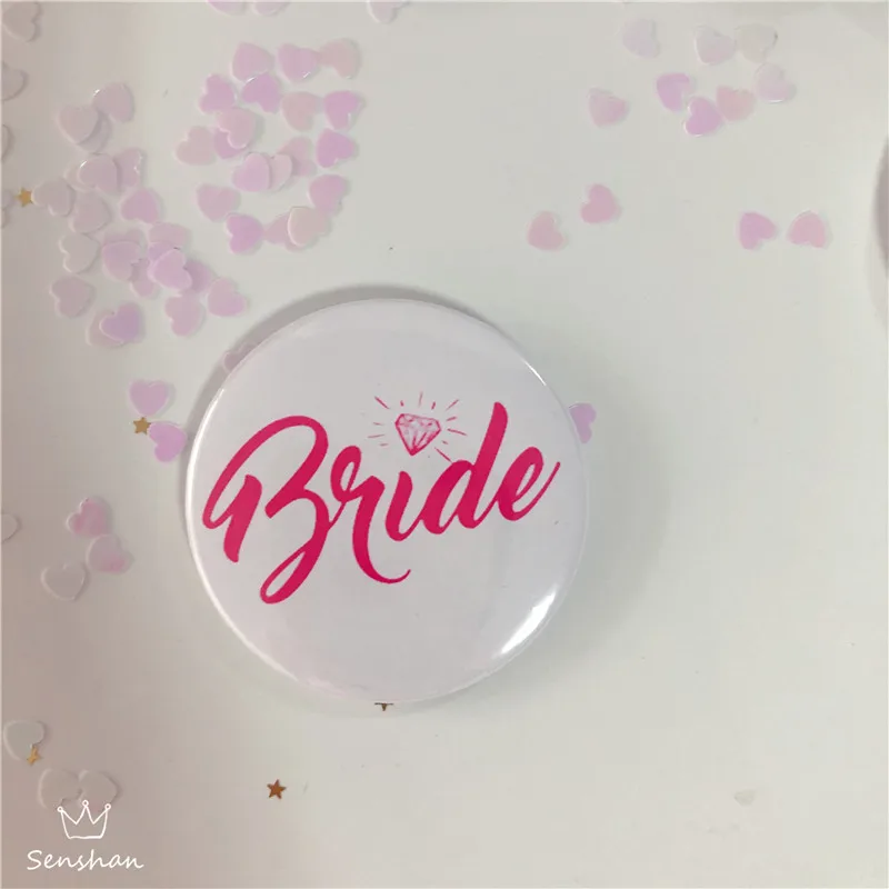 6PcsSet White Hen Night Hen Party Bride to Be team bride Bachelorette Badges 1 Bride 5 Team Bride QT80 (2)