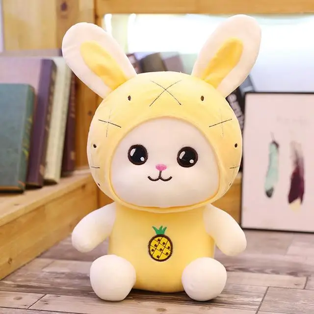 Горячее предложение 1 шт. 23/Вт, 30 Вт, 40 см мультик Kawaii фруктовый кролик плюшевые игрушки кролик мягкие плюшевые игрушки животных для маленькой девочки на день рождения, рождественский подарок - Цвет: B