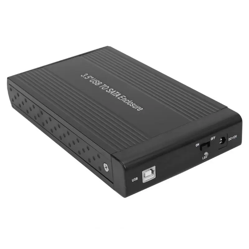 Vktech 3,5 дюймов жесткий диск чехол USB2.0 для SATA алюминиевый сплав внешняя крышка жесткого диска 480 Мбит/с для Windows 98/ME/2000/XP/7