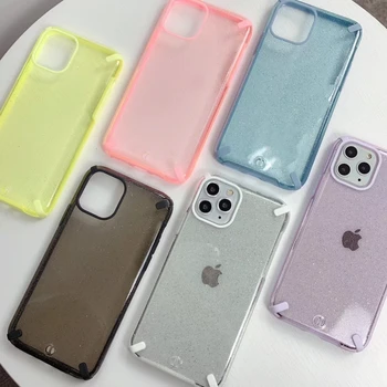 

Bling Glitter Phone Case For Samsung Galaxy S20 Ultra Plus S20+ A10 M10 A20 A30 A50 A50S A30S A70 Transparent PC TPU Back Cover