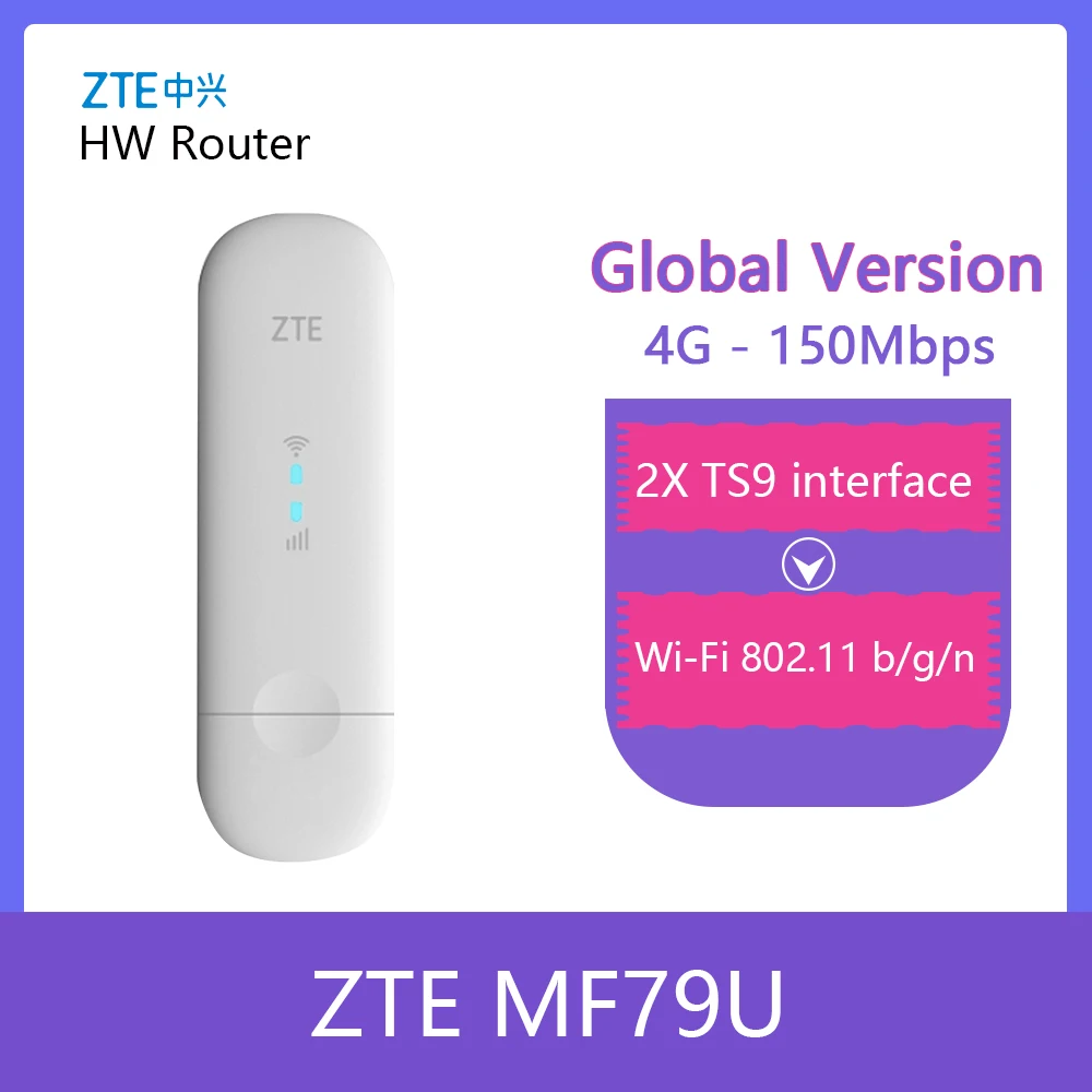 

Unlocked ZTE MF79 4G150M LTE USB Wingle LTE 4G USB WiFi Modem dongle car wifi PK Huawei E8372h-153 E8372h-608 E8372H-320