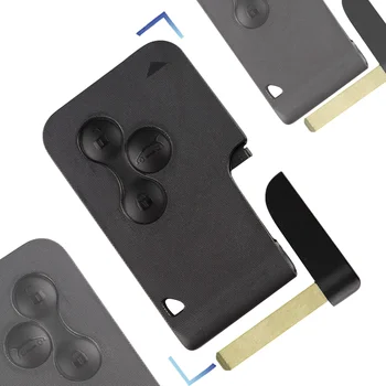 KeyforkessCar Key Fob Shell con chiave piccola 3 pulsanti Smart Card per Renault Clio Logan Megane 2 3 Koleos Scenic Card Case 2 KeyforkessCar Key Fob Shell con chiave piccola 3 pulsanti Smart Card per Renault Clio Logan Megane 2 3 Koleos Scenic Card Case - YIQIXIN Car Key Fob Shell con chiave piccola 3 pulsanti Smart Card per Renault Clio