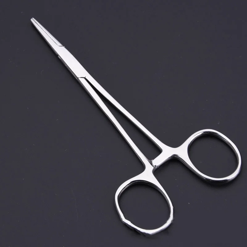 Colorful Stainless Steel Straight Animal Hemostatic Forceps Forceps Needle Portable Pet Towel Clamp Pliers 12 5cm 5