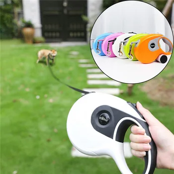 

2 in 1 Retractable Pet Dog Leash With Poop Bag 5M 8M Strong Leashes For Large Dogs Automatic Dog Running Walking Lead Rope