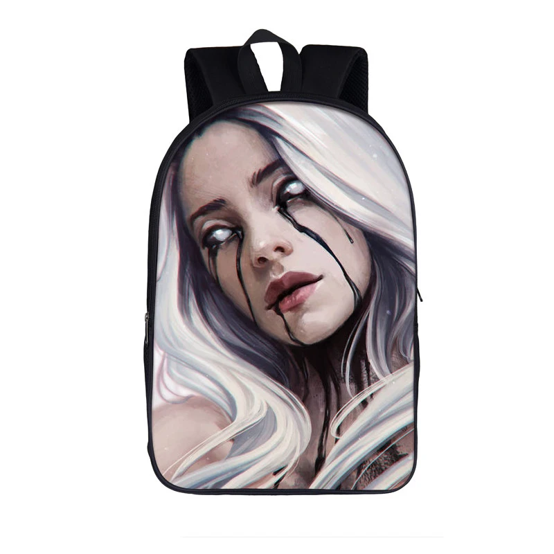 12 Высокое качество Billie Eilish рюкзак для студентов школьные сумки для мальчиков и девочек рюкзак с крутым рисунком для подростков детские школьные сумки подарки - Цвет: 12