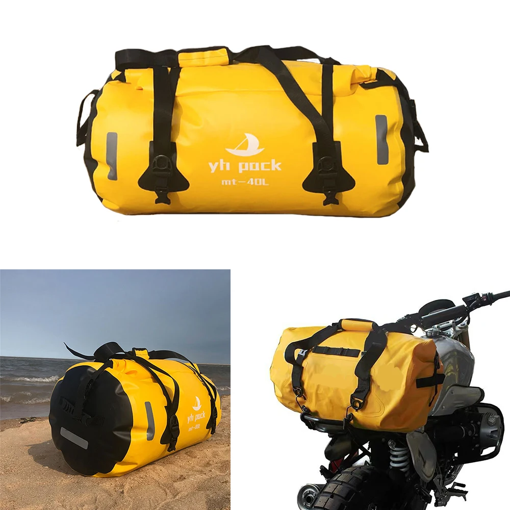 Motorcycle Waterproof Tail Bag Travel Outdoor Dry Luggage Roll Pack Bag