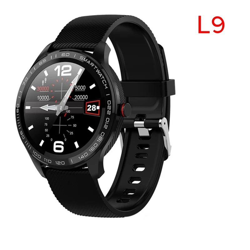 L9 black steel Новые L5 L8 L9 умные часы для мужчин IP68 водонепроницаемые Reloj Hombre с ЭКГ PPG кровяное давление сердечный ритм спортивные фитнес умные часы - Цвет: L9 black steel