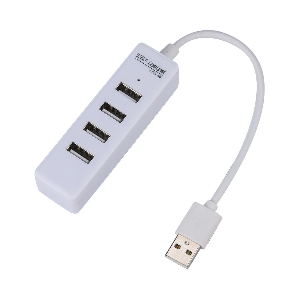 Usb-хаб 2,0 Micro USB 2,0 Универсальный ABS Тонкий Высокая Скорость 4-Порты и разъёмы 480 Мбит/с концентратор с Светодиодный индикатор с 4 Порты для компьютеров