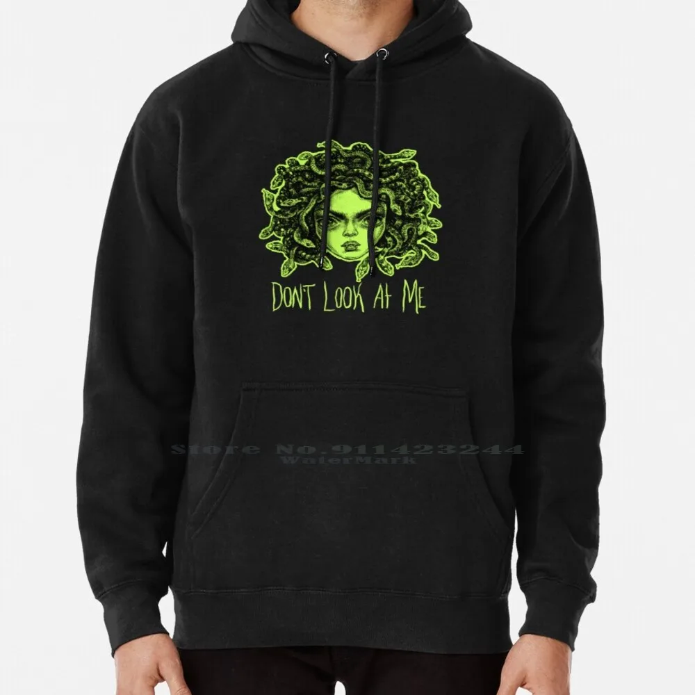

Толстовка с капюшоном Don't Look At Me, свитер, 6xl, хлопковая Горгона, монстр-Феминист, милые девушки, мифологическая мифология, ведьма, женские подростковые Большие размеры